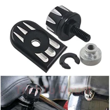 CNC Seat Bolt Tab Screw Mount Knob Cover Nut For Harley Street Road Glide 96-UP