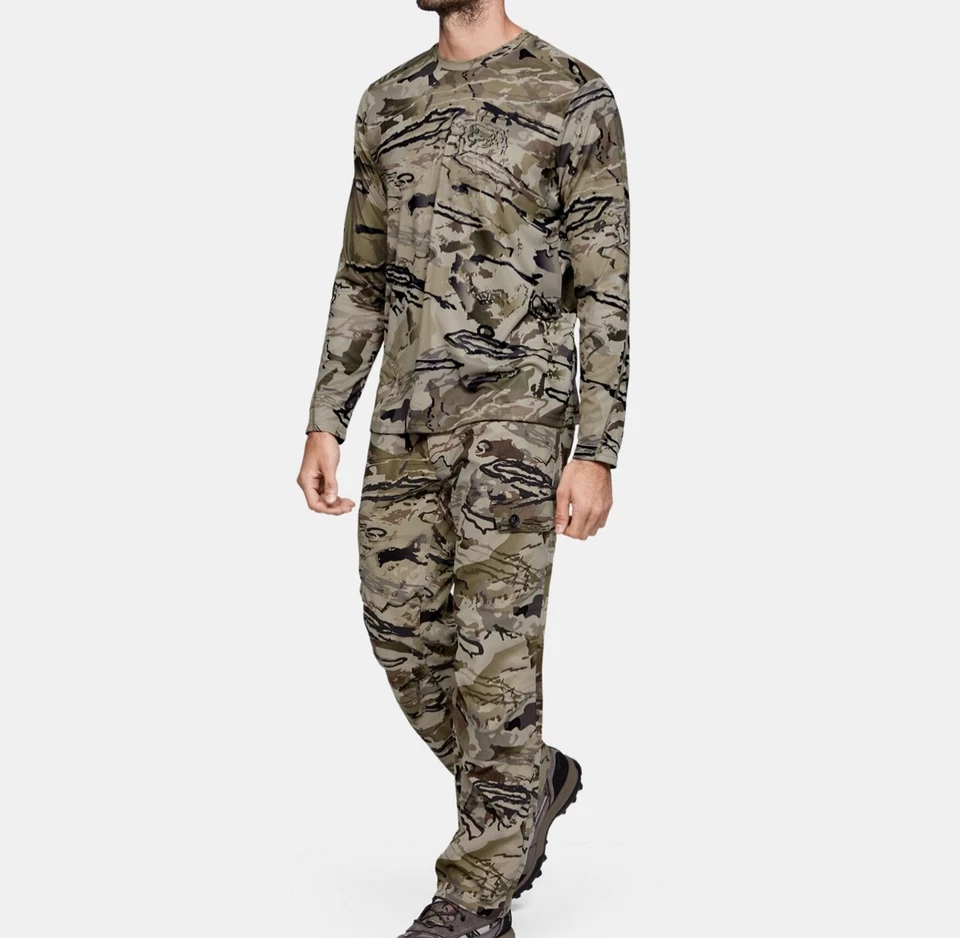 Camisa Under Armour Para Hombre Iso-Chill Caza Camuflada Manga Larga Marrón UA 1348426 999 Foto 4 de 4