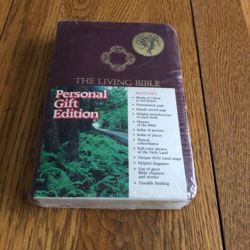 The Living Bible Deluxe Imitation Leather Tyndale Burgundy NEW & SEALED