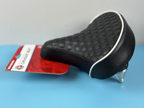 Asiento de bicicleta Schwinn Comfort Spring Cruiser acolchado ancho negro nuevo - Imagen 2 de 11