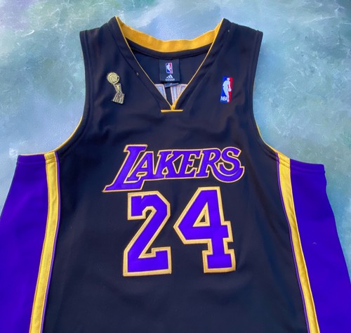 Adidas NBA Los Angeles Lakers Kobe Bryant #24 Trophy Patch Finals Jersey Size 48 - Picture 2 of 6