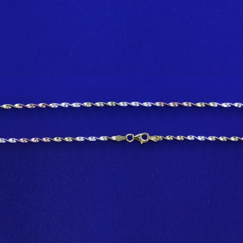 ITALIEN Twist Magic Gold Vermeil Silber Kette Halskette - 2-farbig/3-farbig - 2,3 mm/4,3 mm - Bild 4 von 11