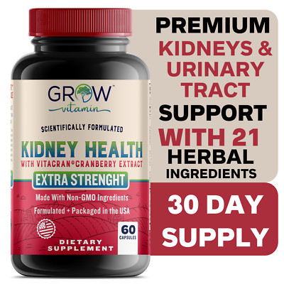 Kidney Support Restore Cleanse Detox Flush 705mg Capsule w Cranberry for UTI    