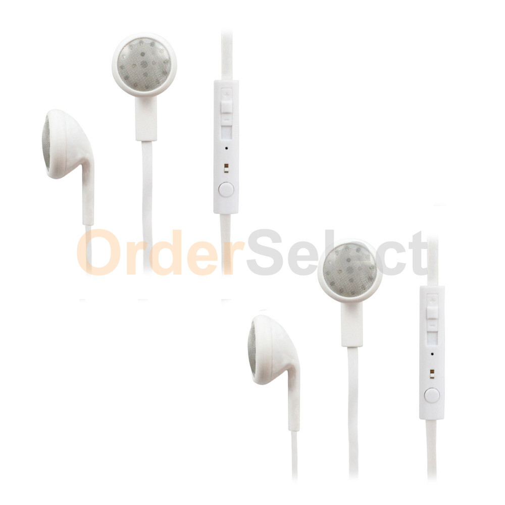 3-Pack White Earphones With Mic For IPad IPod Nano 4th/5th Gen & Other Devices
