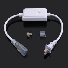 US Plug for 4pin AC 110V 5050 RGB Rope Tape Outdoor Waterproof LED Strip Lights