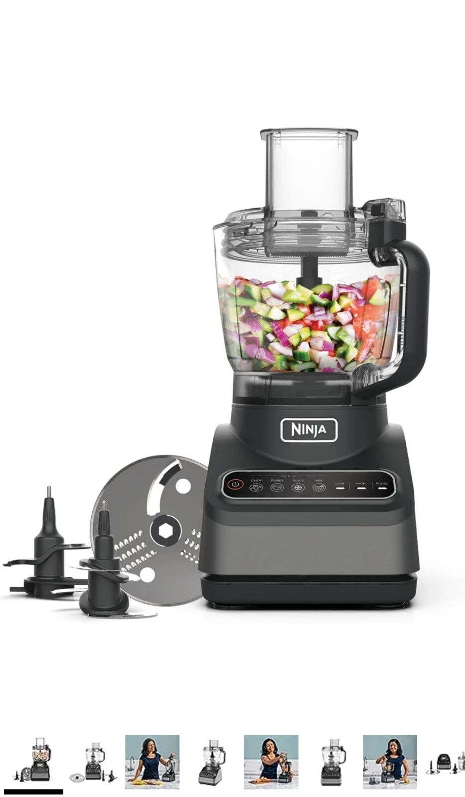 Ninja Food Processor with 4 Automatic Programs; Chop, Puree, Slice and Mix.
Opens in a new window or