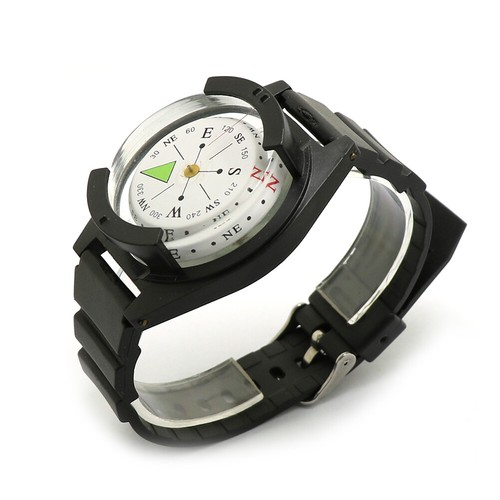 Brújula de supervivencia reloj brújula impermeable portátil buceo avistamiento brújula de muñeca - Imagen 7 de 12