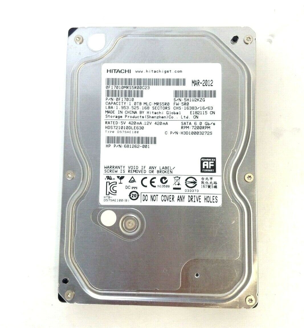 Hitachi E182115 CN 1.0 TB | eBay