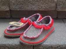 FELT WOMEN SLIPPERS red SIZE /GRANDEUR 41EU made of wool