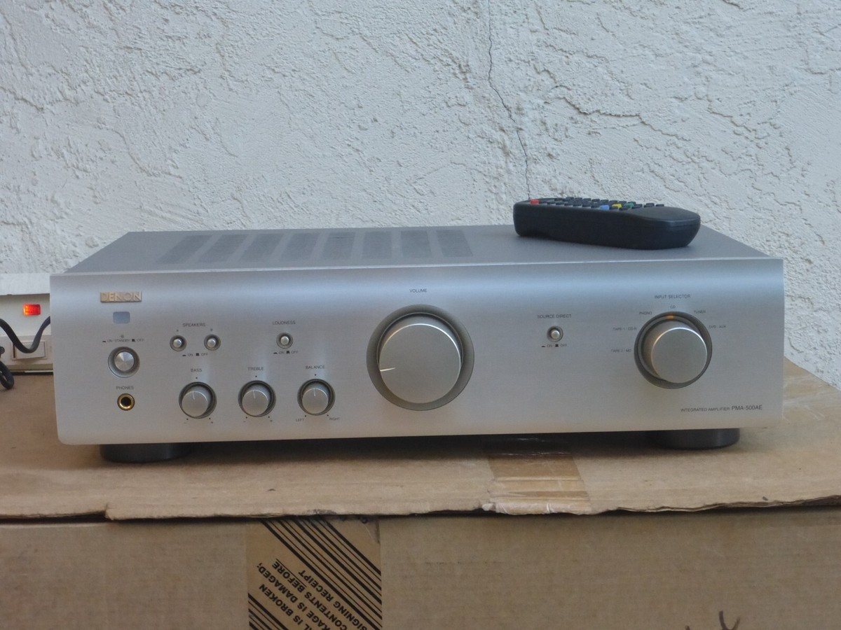 Denon PMA 500AE Stereo Integrated Amplifier Silver European Denon PMA 500AE Stereo Integrated Amplifier Silver European