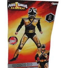 Power Rangers Mega Samuria Size 4-6 Child Costume New & Deluxe Hard Plastic Mask
