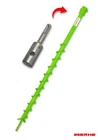 Werhe Earth Auger for Drill Press with SDS Plus Adapter ⌀40mm, 80cm Length