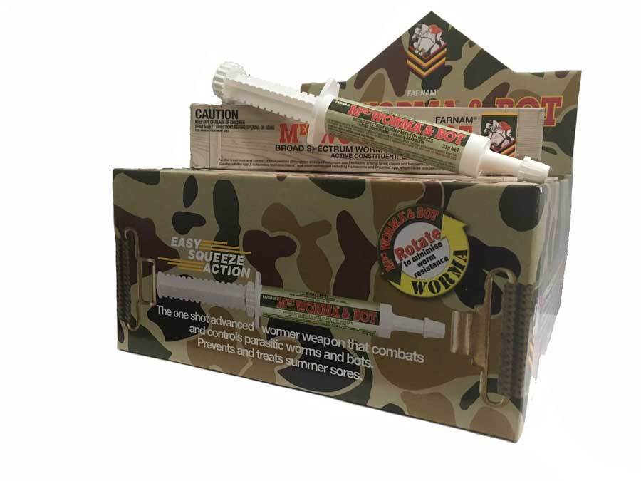 FARNAM MECWORMA + BOT BOX OF 20 BROAD SPECTRUM ORAL HORSE WORMER eBay