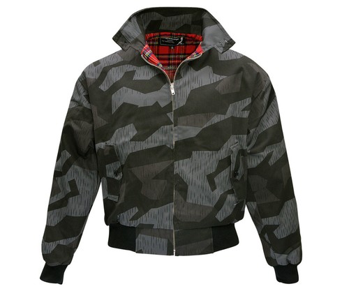 Heavy England Style Jacket Tartan Lined Splinter Camo Punk Skinhead Army - Picture 1 of 9