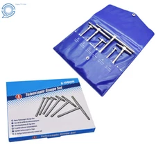 6 PCS Precision Telescoping Gage 5/16" - 6" Measure T Bore Hole Gauges W/ Pouch