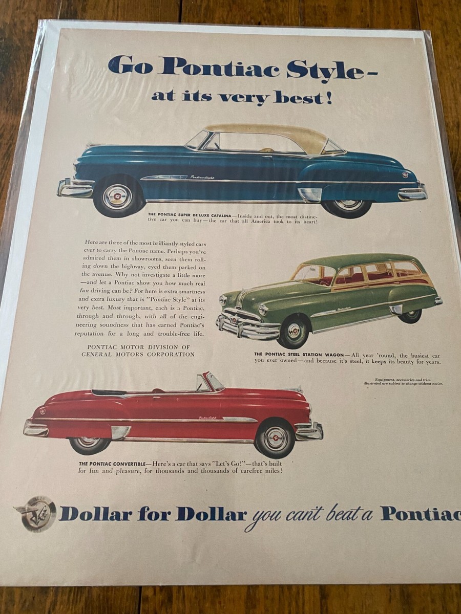 1951 Pontiac Dollar For Dollar Car Auto ad | eBay