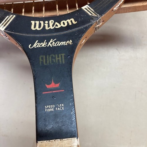Vintage Wilson Jack Kramer Flight Speed Flex Fibre Face Tennis Racket+ Stretcher - Picture 4 of 6