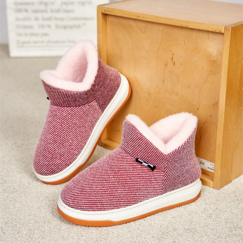 WOMENS WARM SLIPPERS FAUX FUR LADIES LINED COMFY OUTDOOR SHOES HARD