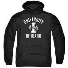 University of Idaho Adult Pullover Hoodie One Color Logo, Black, S-3XL