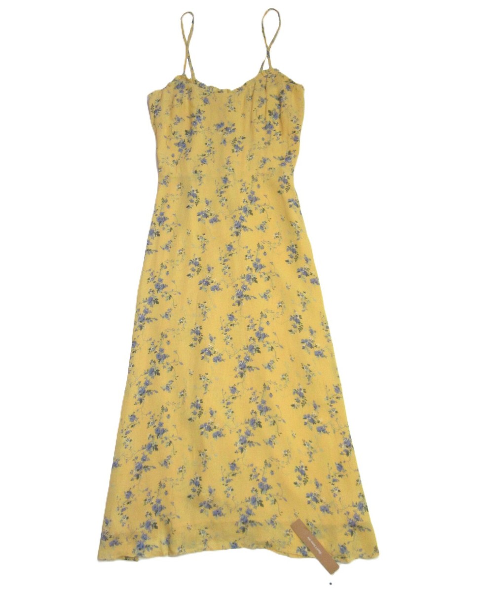 NWT Reformation Cassandra in Simone Yellow Blue Floral Midi Tank