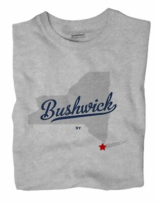 Bushwick New York NY T-Shirt Brooklyn MAP