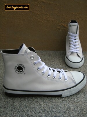 Harley Davidson Sneaker Baxter weiß schwarz Kult Biker Boots Gr. 42 bis 45