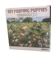 “101 Pooping Puppies” 1000 Piece Jigsaw Puzzle By Funwares New Sealed