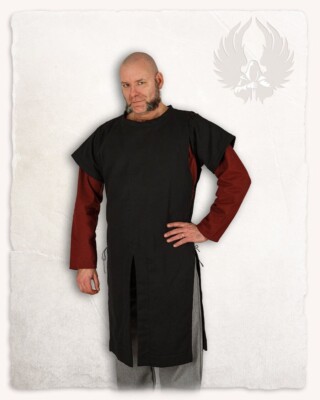 Mytholon Hermann Wappenrock Baumwolle Schwarz 3XL Larp Mittelalter #17362
