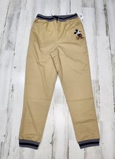 Disney Pants Boys XL Khaki Embroidered Mickey Mouse