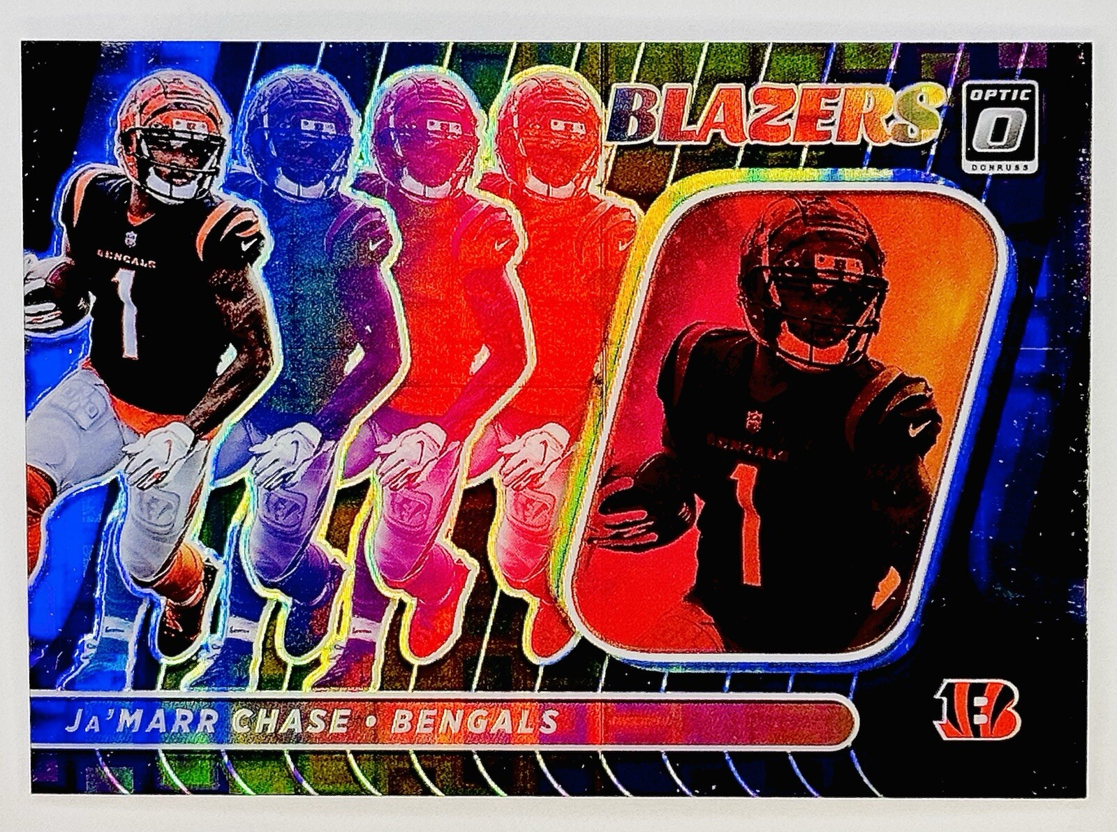 2022 Donruss Optic JA'MARR CHASE Blazers Black Pandora #1/25 Jersey Number Match