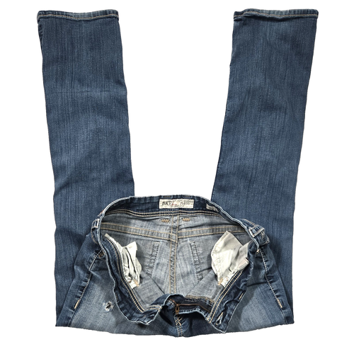 BKE Payton Medium Wash Jeans Women Sz 34L (35x30) Mid-Rise Stretch - Picture 4 of 16