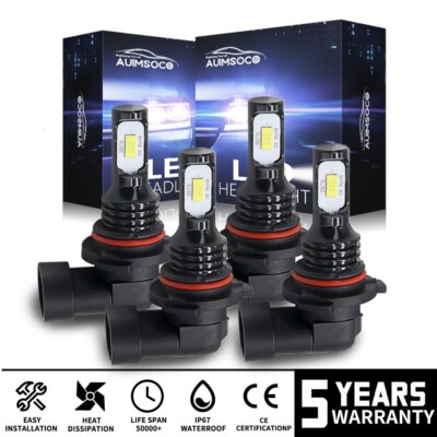 For Chevy GMC C1500 K1500 1990-1997 1998 1999 LED Headlights Bulb High Low Beam