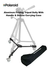 Polaroid Universal Foldable Tripod Dolly with Handle and Deluxe Carrying Case