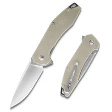 FLISSA Folding Tactical Knife with G10 Handle Pocket Knife EDC Knife for Hiking