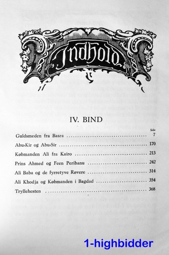 Antique 1928 Tusind Og En Nat Fjerde Bind 3/4 Leather Arabian Nights Danish - Picture 6 of 13