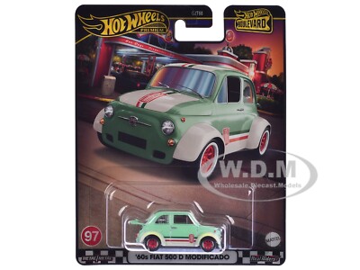 1960'S FIAT 500 D MODIFICADO LIGHT GREEN DIECAST MODEL CAR BY HOT