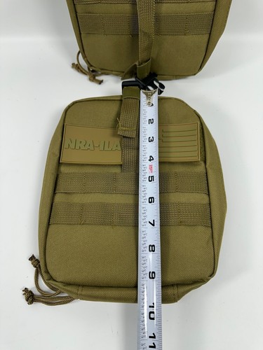 Lot of 2 NRA-ILA Tactical Pouch Carry Bag Khaki Tan Shooting Range Bag - Picture 4 of 6