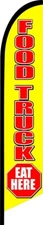 FOOD TRUCK EAT HERE SWOOPER FEATHER FLAG BANNER SIGN 8198