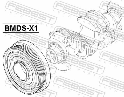 BMDS-N47 FEBEST Belt Pulley, crankshaft for BMW