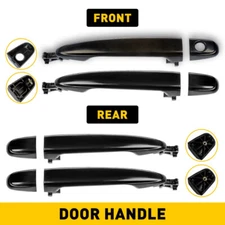 Set of 4 Exterior Door Handle Black Front & Rear Side For 2007-2011 Toyota Camry