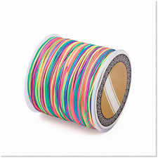 100M Colorful Rainbow Nylon Beading Cord - Perfect for Jewelry Making, Kumihimo,