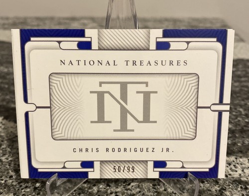2024 National Treasures Collegiate RPA booklet /99 Chris Rodriguez Jr. HAIL DC - Picture 1 of 3