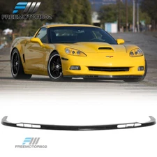 Fits 05-13 Chevy Corvette C6 Z06 OE Style PU Front Bumper Lip Spoiler Black