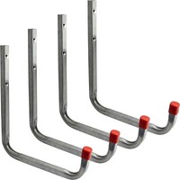 4X Gedotec Wandhaken Garage Metall-Haken Werkstatt 250X300 Mm Set GeräTehalter