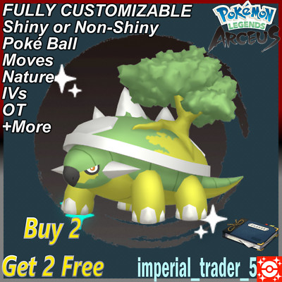 Pokémon Legends Arceus   Shiny Alpha Torterra   W/ Best 6IV Customizable