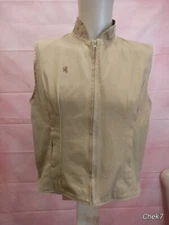 Wyoming Traders Size XL Bronco Canvas Western Cut Vest Elastic Back cowboy 