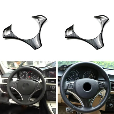 For BMW E90 E92 E93 335i 325i 330i M3 Carbon Fiber Style Steering Wheel Cover