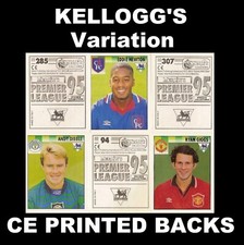 Merlin's FA Premier League 1995 Football Stickers Kellogg's Cereal (CE Back)