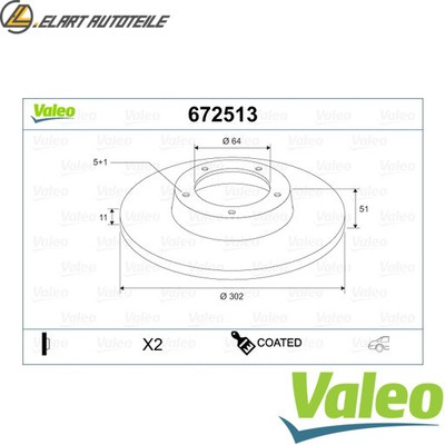 BRAKE DISC 672513 FOR FORD FOCUS/II GALAXY S-MAX MONDEO/IV/Tournament KUGA 2.5L 