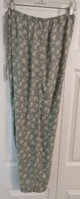 Vintage Studio Size Medium Soft Boho Green  Yellow Floral Pants Cottage Core
